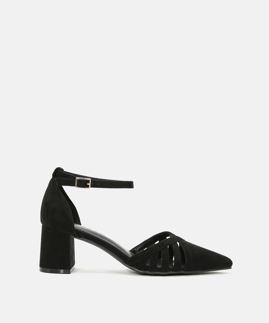 Zapatos tac&oacute;n terciopelo detalle image number null